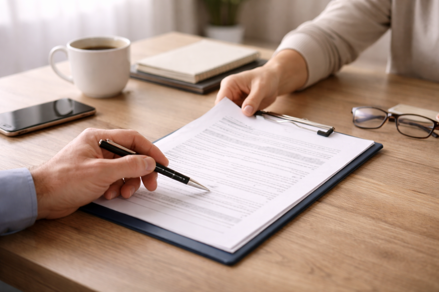 Reviewing documents and outlining legal next steps